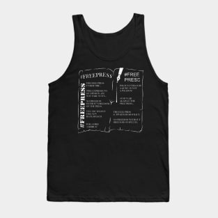 Free Press Newspaper! War Against Free Press wh Tank Top